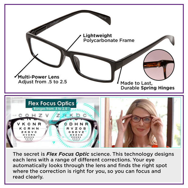 Auto Focus Reading Glasses High Quality Auto-Adjusting Dual-focus Reading Glasses UAESHIPHUB