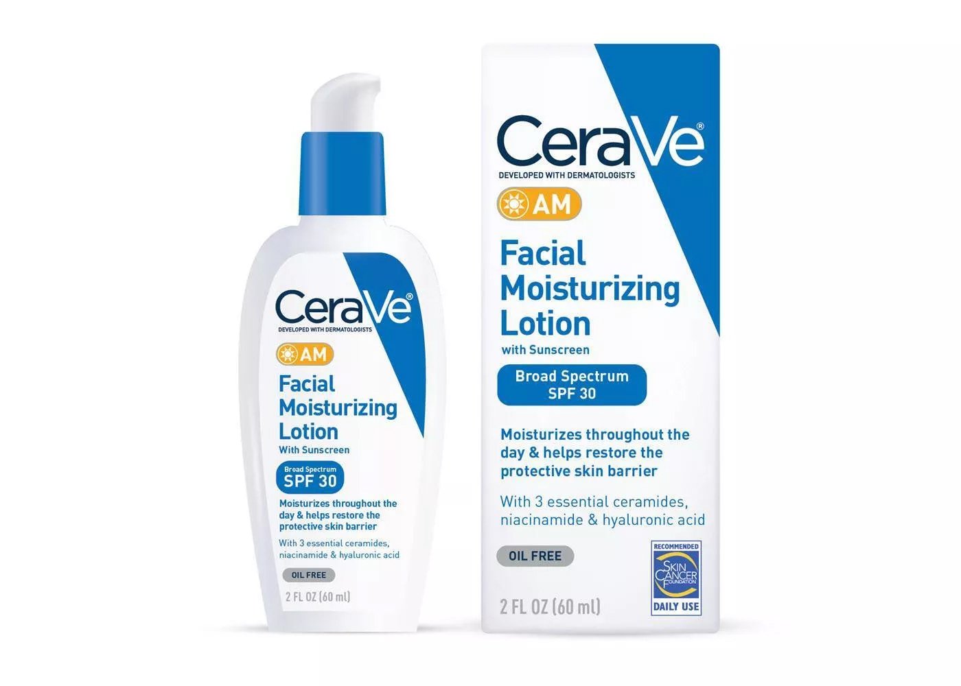 CERAVE AM FACIAL MOISTURIZING LOTION WITH SUNSCREEN SPF30 2OZ UAE SHIP HUB