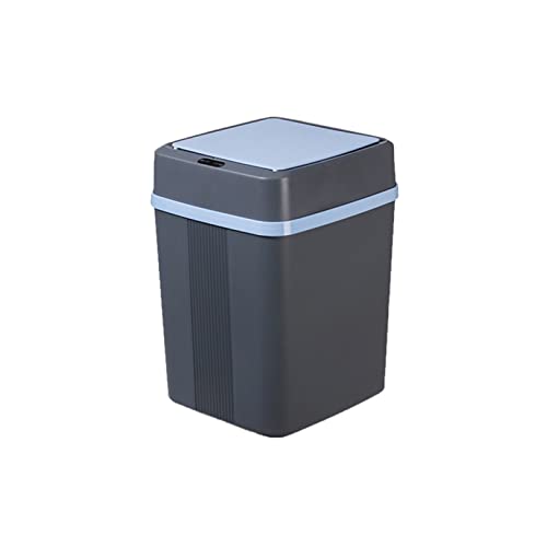 Smart Trash Can with Intelligent Sensor Stable Dealing Cover Automatic Touchless Garbage Bin Portable Trash Bin for Home 12L(Grey) UAESHIPHUB