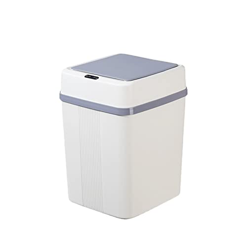 Smart Trash Can with Intelligent Sensor Stable Dealing Cover Automatic Touchless Garbage Bin Portable Trash Bin for Home 12L(Grey) UAESHIPHUB