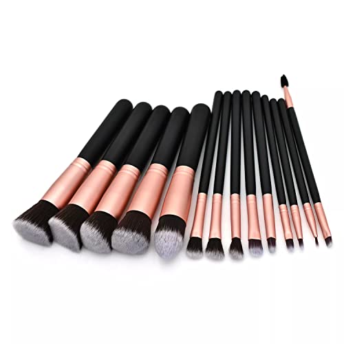 Professional Makeup Brush Set 14-piece Rose Gold UAESHIPHUB