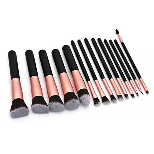 Professional Makeup Brush Set 14-piece Rose Gold UAESHIPHUB