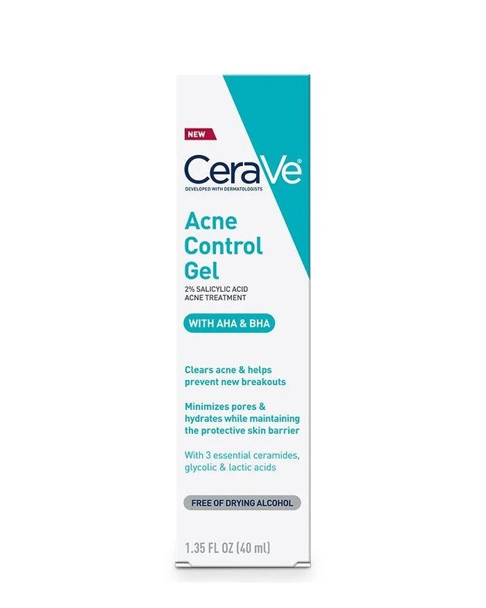 CERAVE AHA BHA ACNE CONTROL GEL - 1.35FL OZ UAE SHIP HUB