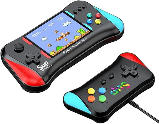 Handheld Game Console for Kids Adults, 3.5'' LCD Screen Retro Handheld Video Game Console, Preloaded 500 Classic Retro Video Games with Rechargeable Battery, Support 2 Players and TV Connection(A) UAE SHIP HUB