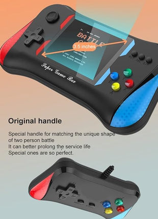 Handheld Game Console for Kids Adults, 3.5'' LCD Screen Retro Handheld Video Game Console, Preloaded 500 Classic Retro Video Games with Rechargeable Battery, Support 2 Players and TV Connection(A) UAE SHIP HUB
