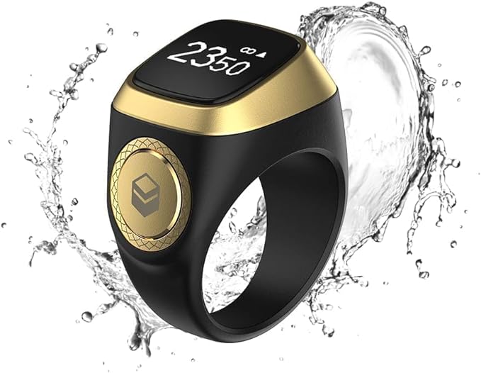 Waterproof Smart Tasbih Zikr Ring, Prayer timing reminder UAESHIPHUB