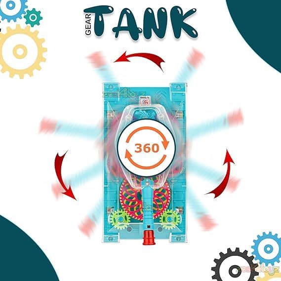 Gear Toys Kids Transparent Army Gear Tank Musical Sound UAE SHIP HUB