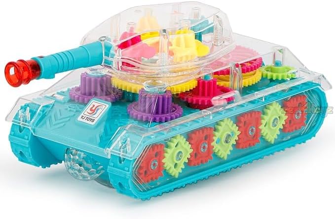 Gear Toys Kids Transparent Army Gear Tank Musical Sound UAE SHIP HUB