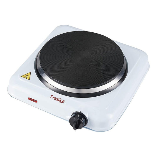 Prestige Single Hot Plate, White & Black - 1500W Dropship Homes