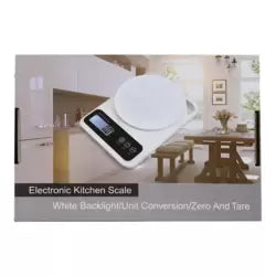 Electronic Kitchen Digital Weighing Scale With White Backlight, Unit Conversion- White UAE SHIP HUB