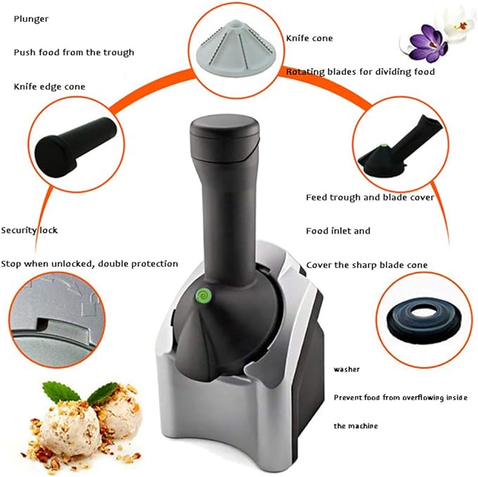 Ice Cream Maker Machine Portable, Dessert Maker for Home, UAE SHIP HUB