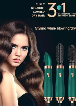 SHOPPOFOBIX 3 In 1 Ion Hair Dryer Brush Hot Air Brush Suitable for Curling Iron Hair Straightener Professional Negative Ion Hair Styler UAE SHIP HUB
