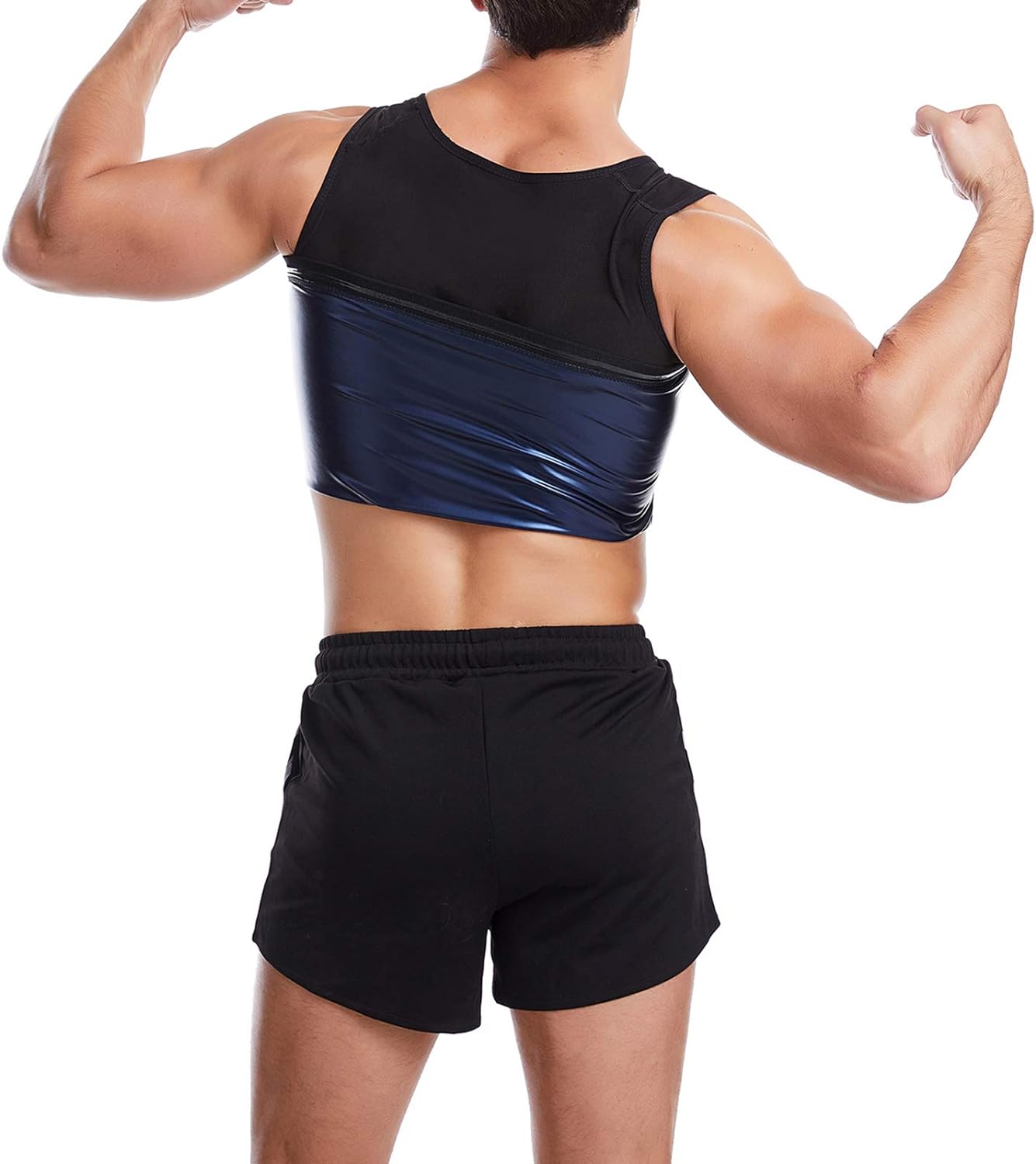 Men Sweat Sauna Shaper Vest Stretchable Bodycon Yoga Running Gym Compression Shapewear UAE SHIP HUB