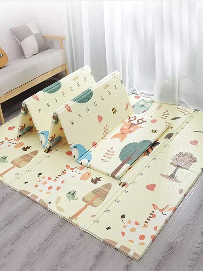 Non Slip BAby mat Portable baby playmat foldable XPE Baby Crawling Mat Thickening Environmental Protection Rug Playmat Double Surface Baby Carpet -180 * 200CM The design may vary UAE SHIP HUB