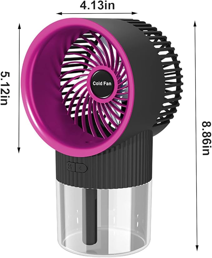 Portable Electric Fan Rechargeable Cooler Spray Humidifier UAE SHIP HUB