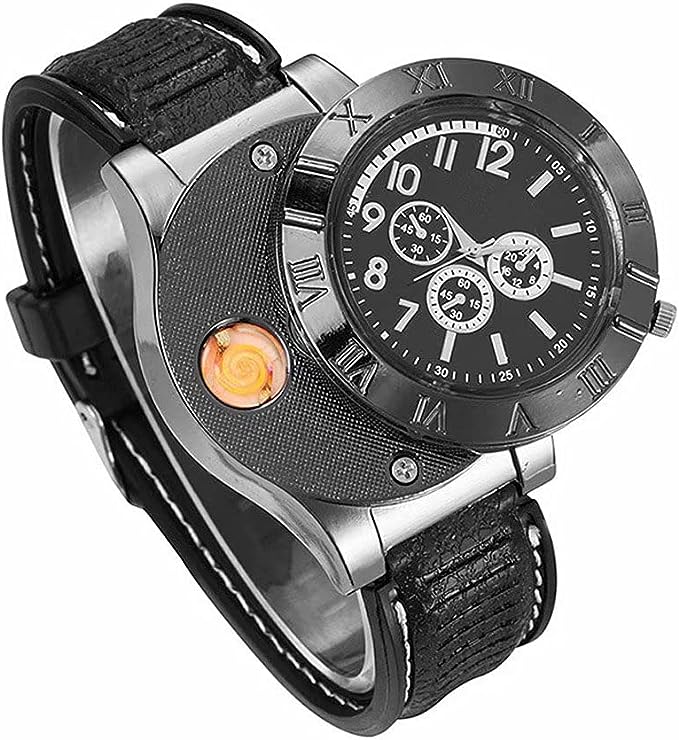 New Military USB Lighter Watch Men's - Dropship Homes