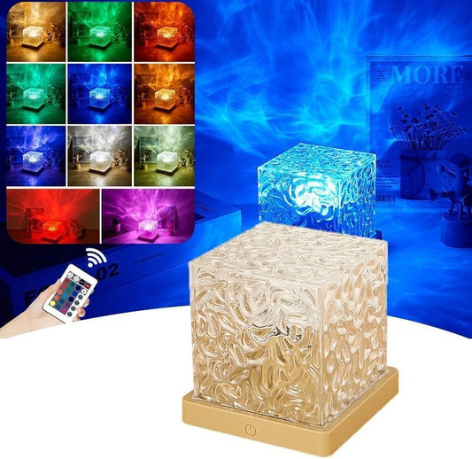 Qrismora Northern Lights Lamp, 16 Color Northern Lights Ocean Wave Projector Light, Waveqube Wave Lamp, Halolume Lamp, Healixo Light, Ocean Wave Ceiling Projector, Wave Cube Lamp (RC Control) UAESHIPHUB