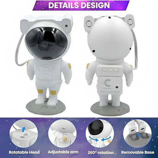 Galaxy Astronaut Star Projector, 360° Adjustable Design Baby Bedroom, Parties, and Game Rooms, USB Projector UAE SHIP HUB