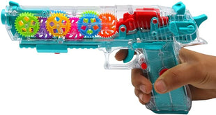 Transparent Gun Toy, Musical Blaster with Moving Gears UAE SHIP HUB