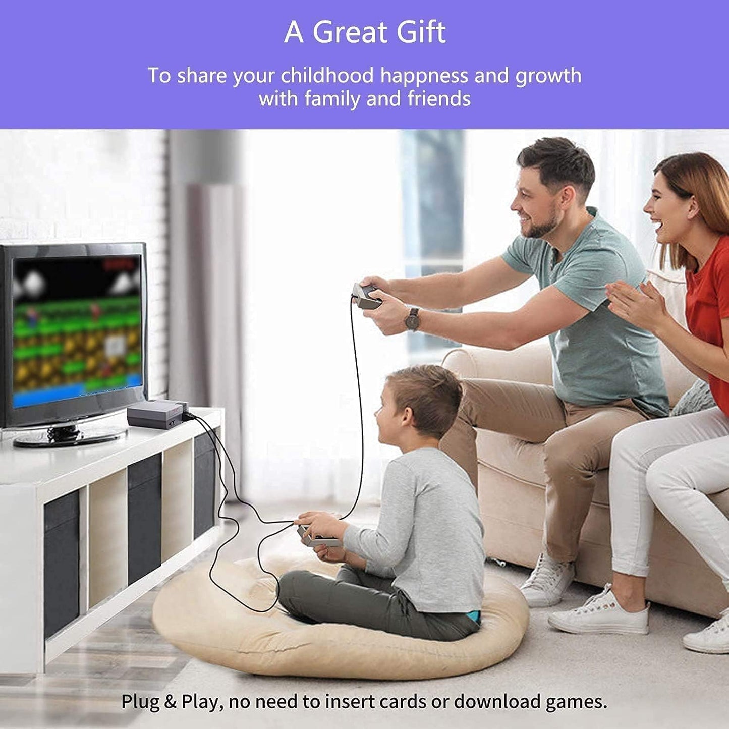 Mini Video Game Console Built-in 620 Games with 2 Classic Controllers for Kids Gift UAE SHIP HUB