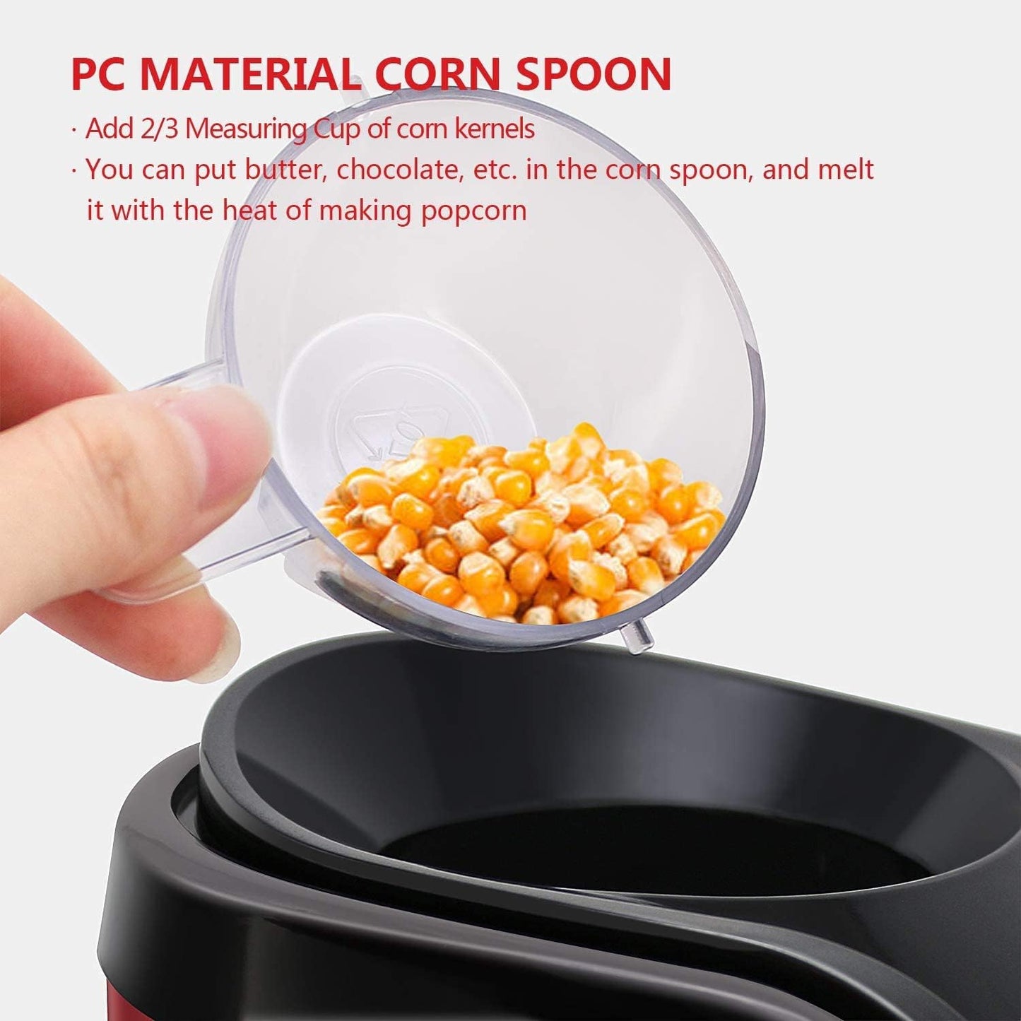 Hot Air Popper Electric Popcorn Maker Machine UAE SHIP HUB