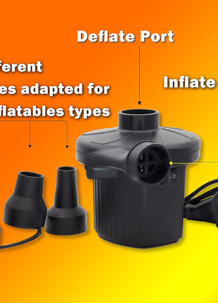 Electric Air Pump for Inflatables BBL Mattress Bed Pool Toy Raft Boat Swimming Rings Outdoor Camping Multi UAE SHIP HUB