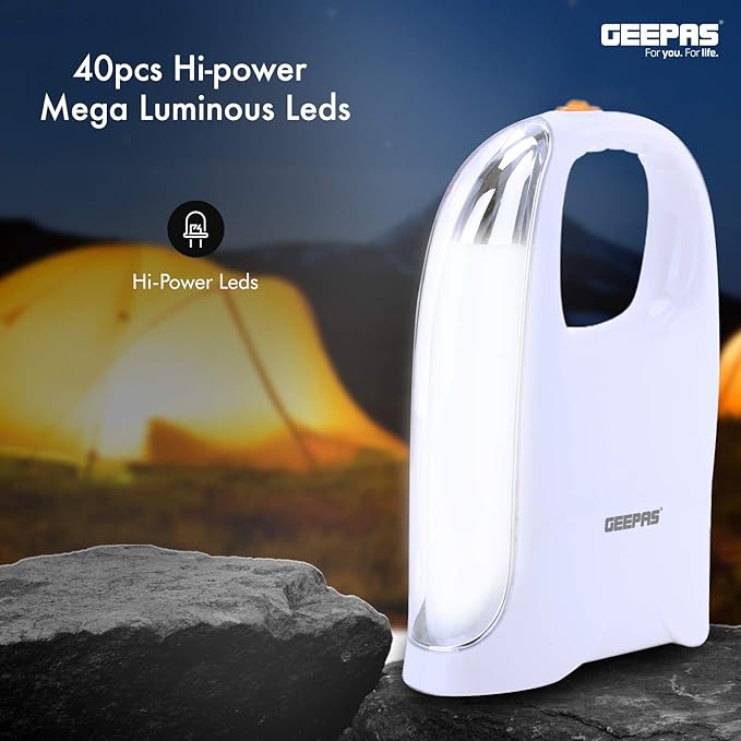 Geepas Rechargeable LED Lantern - Emergency Lantern with Portable Handle UAE SHIP HUB