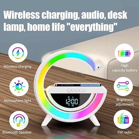 Digital Led Wireless Charger Speaker - Dropship Homes