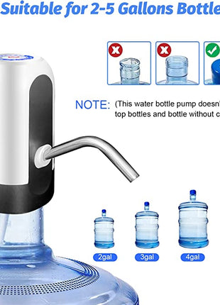 Water Bottle Pump, USB Charging Portable UAE SHIP HUB