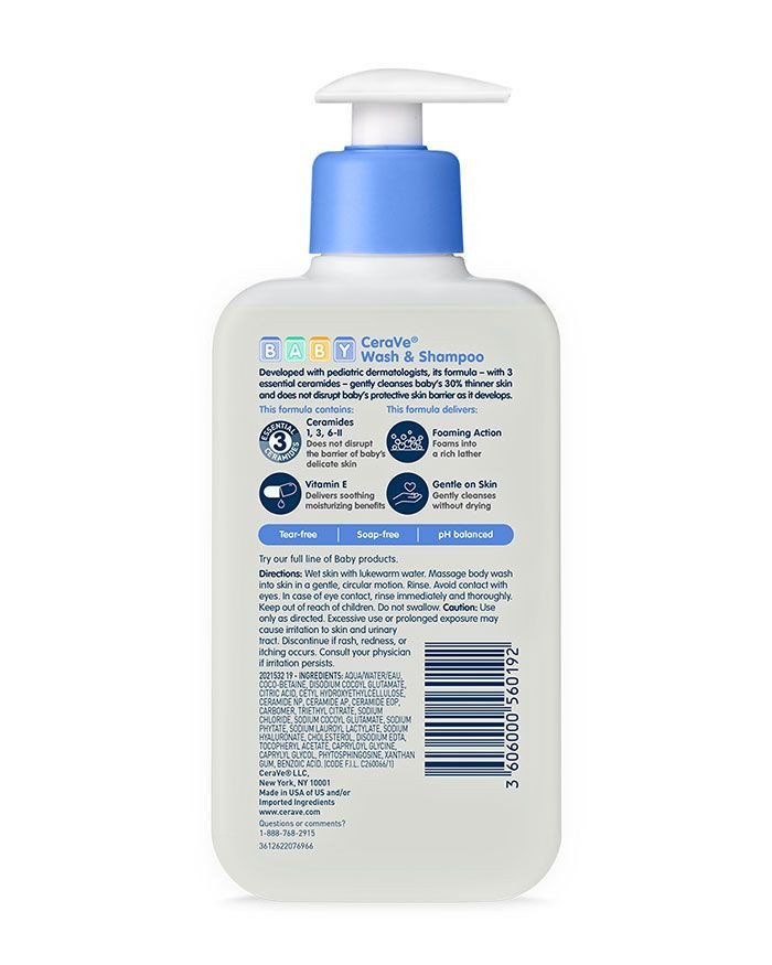 CERAVE BABY WASH AND SHAMPOO FOR TEAR-FREE BABY BATH TIME UAE SHIP HUB