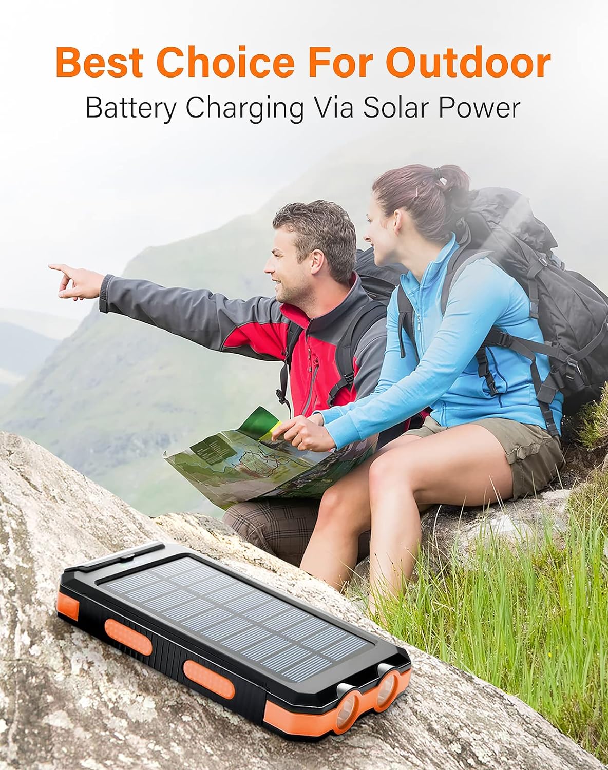 Solar Charger,20000mAh Solar Power Bank UAE SHIP HUB