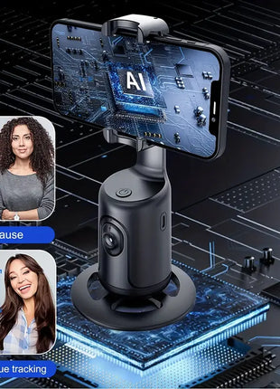 Auto Face Tracking Tripod, Desktop Gimbal, No App Required, 360° Rotation Face Body Phone Camera, UAESHIPHUB