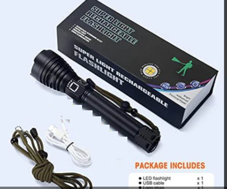 P90 LED Rechargeable Laser Flashlight - Dropship Homes