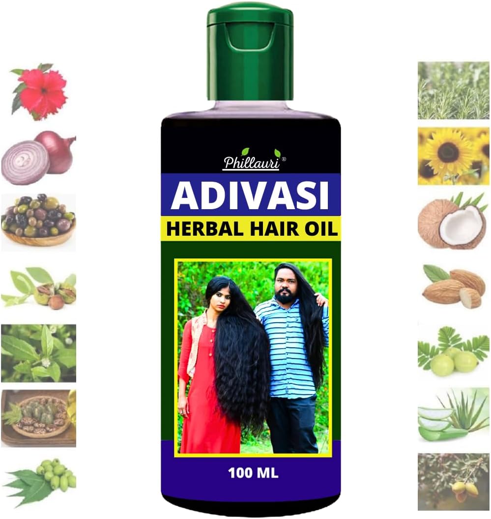 ADIVASI JEEVA HERBAL HAIR OIL FOR REGROWTH AND LONG HAIR PURE NATURAL HAIR OIL UAESHIPHUB