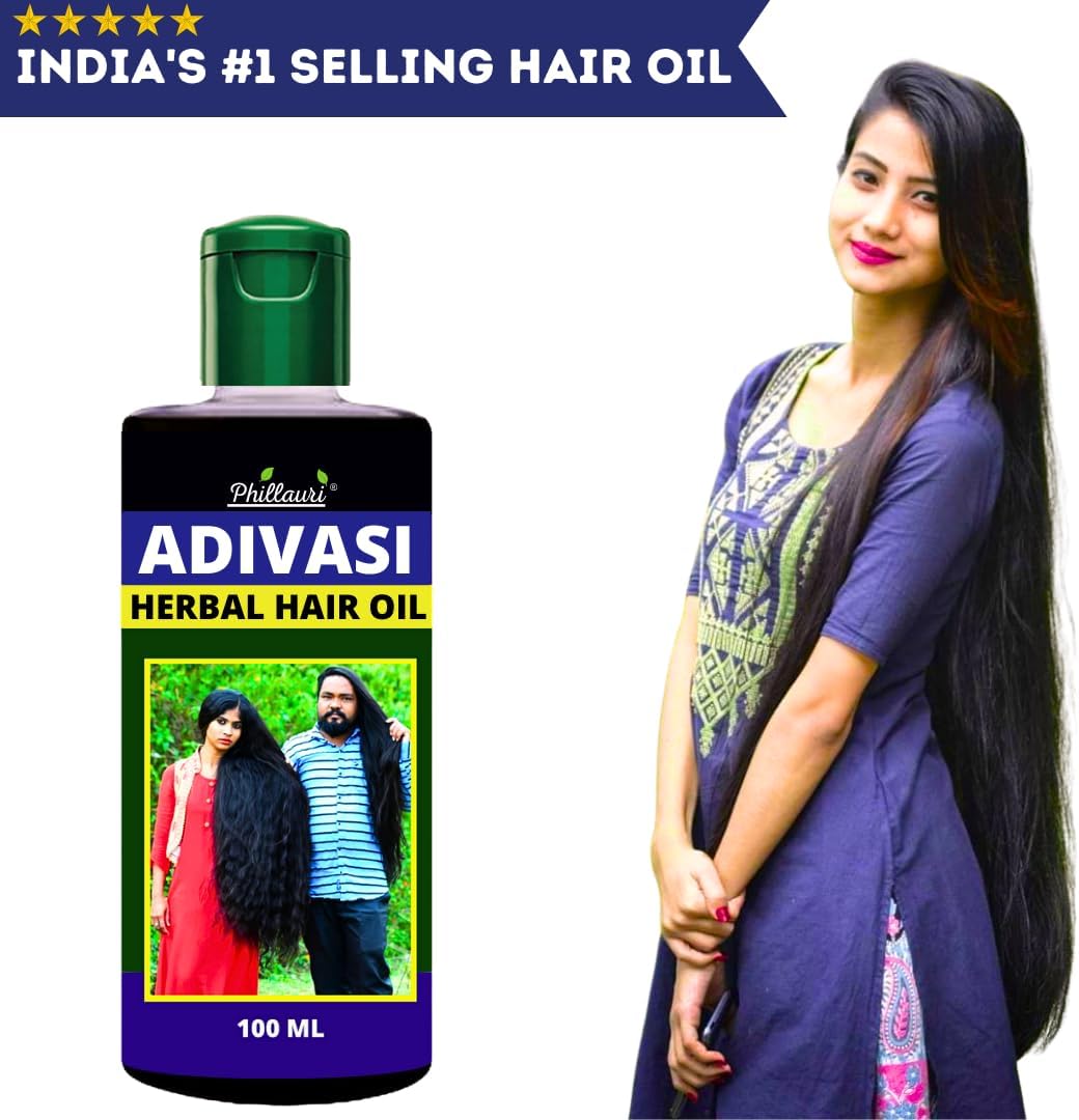 ADIVASI JEEVA HERBAL HAIR OIL FOR REGROWTH AND LONG HAIR PURE NATURAL HAIR OIL UAESHIPHUB