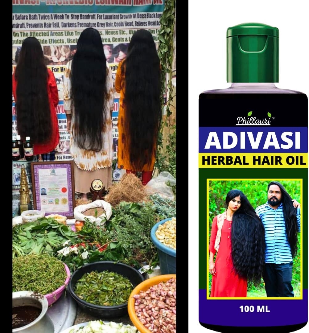 ADIVASI JEEVA HERBAL HAIR OIL FOR REGROWTH AND LONG HAIR PURE NATURAL HAIR OIL UAESHIPHUB