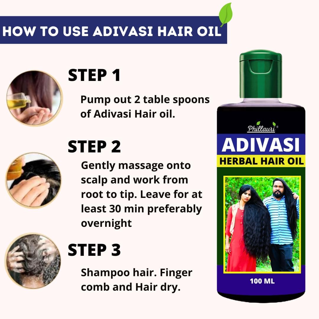 ADIVASI JEEVA HERBAL HAIR OIL FOR REGROWTH AND LONG HAIR PURE NATURAL HAIR OIL UAESHIPHUB