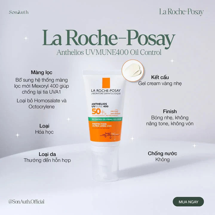 Laa Roche-Posay Anthelios Clear Skin Dry Sunscreen SPF 50+, Oil Free Anti Shine For Very High Protection, 50ml UAESHIPHUB