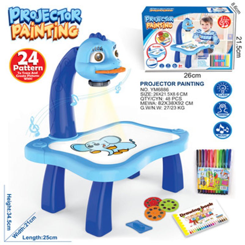 LED Projector Art Painting Table for Kids - Zambeel