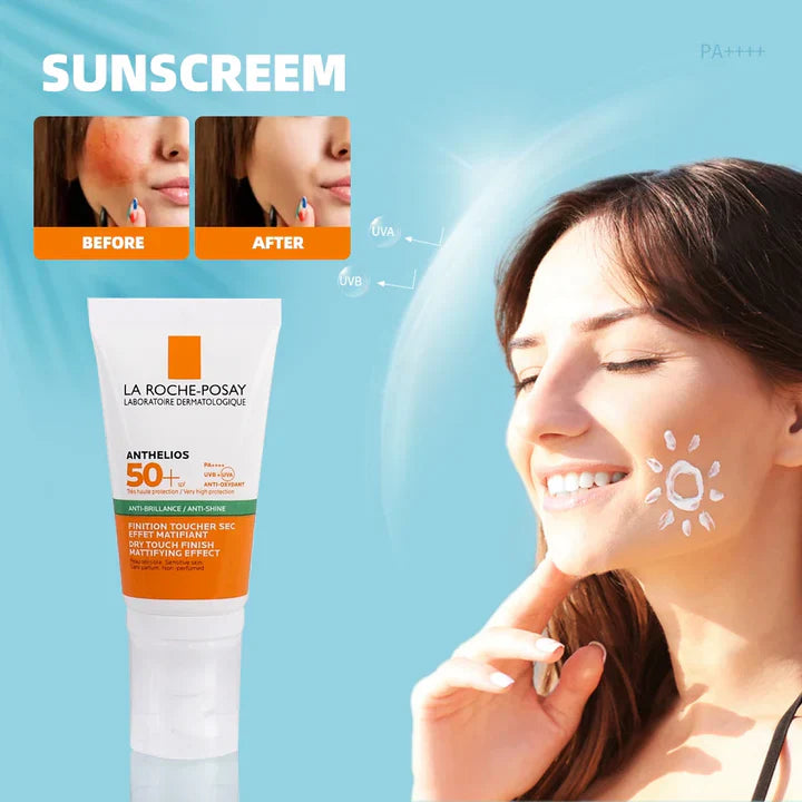 Laa Roche-Posay Anthelios Clear Skin Dry Sunscreen SPF 50+, Oil Free Anti Shine For Very High Protection, 50ml UAESHIPHUB